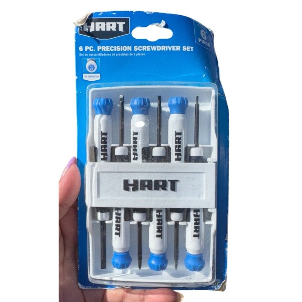 Hart 6 Pc. Precision Screwdriver Set With Comfort Grip & Anti-Roll Design